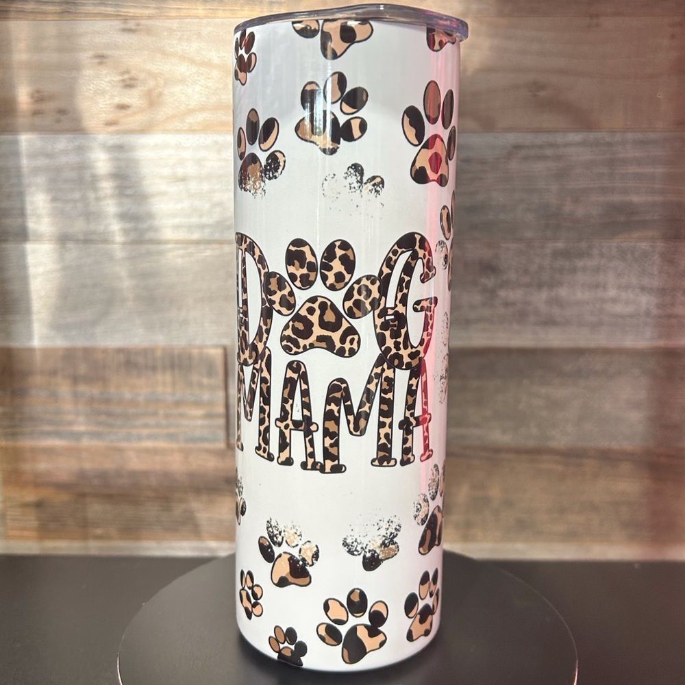 Leopard Print Dog Mama Bluetooth Speaker Tumbler